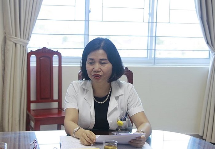 B&agrave; Nguyễn Thị B&iacute;ch Thanh, Ph&oacute; Gi&aacute;m đốc &ndash; phụ tr&aacute;ch ph&aacute;t ng&ocirc;n của Bệnh viện (Ảnh B&aacute;o ANTĐ)