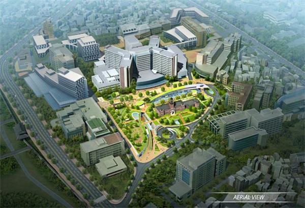 Ảnh 2: Trường c&oacute; mật độ x&acirc;y dựng thấp, sử dụng nhiều diện t&iacute;ch cho cảnh quan, s&acirc;n vườn tạo kh&ocirc;ng gian xanh m&aacute;t trong Khu đ&ocirc; thị Du lịch sinh th&aacute;i Nhơn Hội.