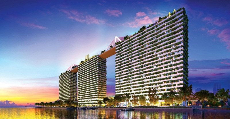 Phối cảnh về đ&ecirc;m tổng thể dự &aacute;n khi ho&agrave;n thiện