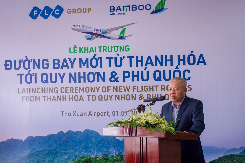 &Ocirc;ng V&otilde; Huy Cường, Ph&oacute; Cục trưởng Cục H&agrave;ng kh&ocirc;ng Việt Nam đ&aacute;nh gi&aacute; cao nỗ lực của Bamboo Airways trong c&ocirc;ng cuộc gia tăng li&ecirc;n kết v&ugrave;ng giữa c&aacute;c địa phương.