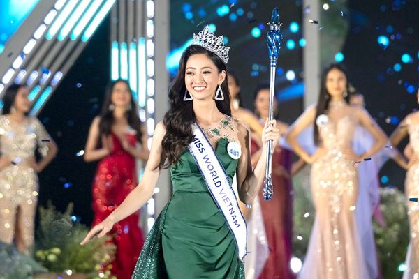 Lương Th&ugrave;y Linh đăng quang Hoa hậu Thế giới Việt Nam 2019