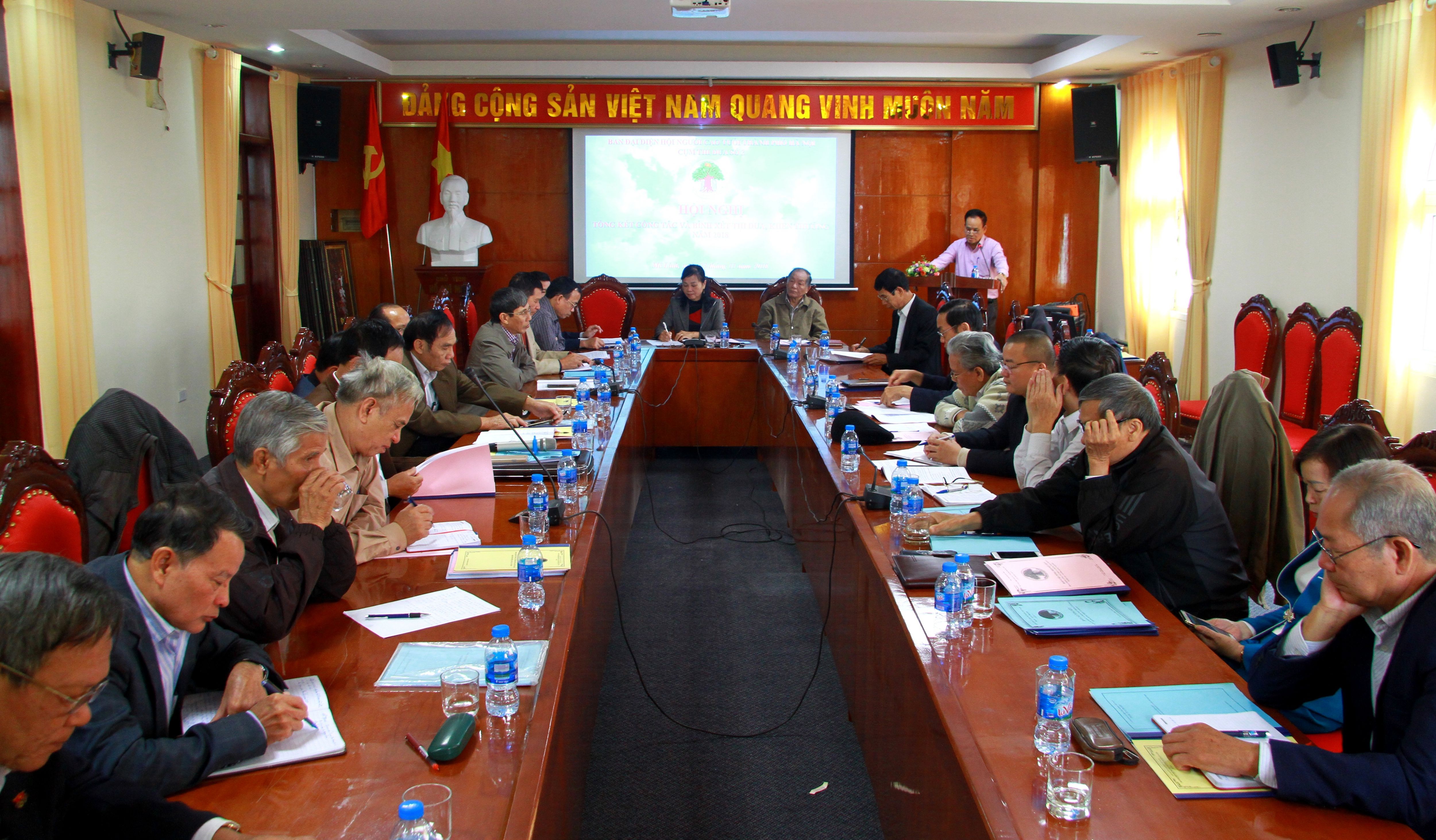 Hội nghị giao ban Cụm thi đua số 2 Hội NCT TP H&agrave; Nội tại huyện M&ecirc; Linh