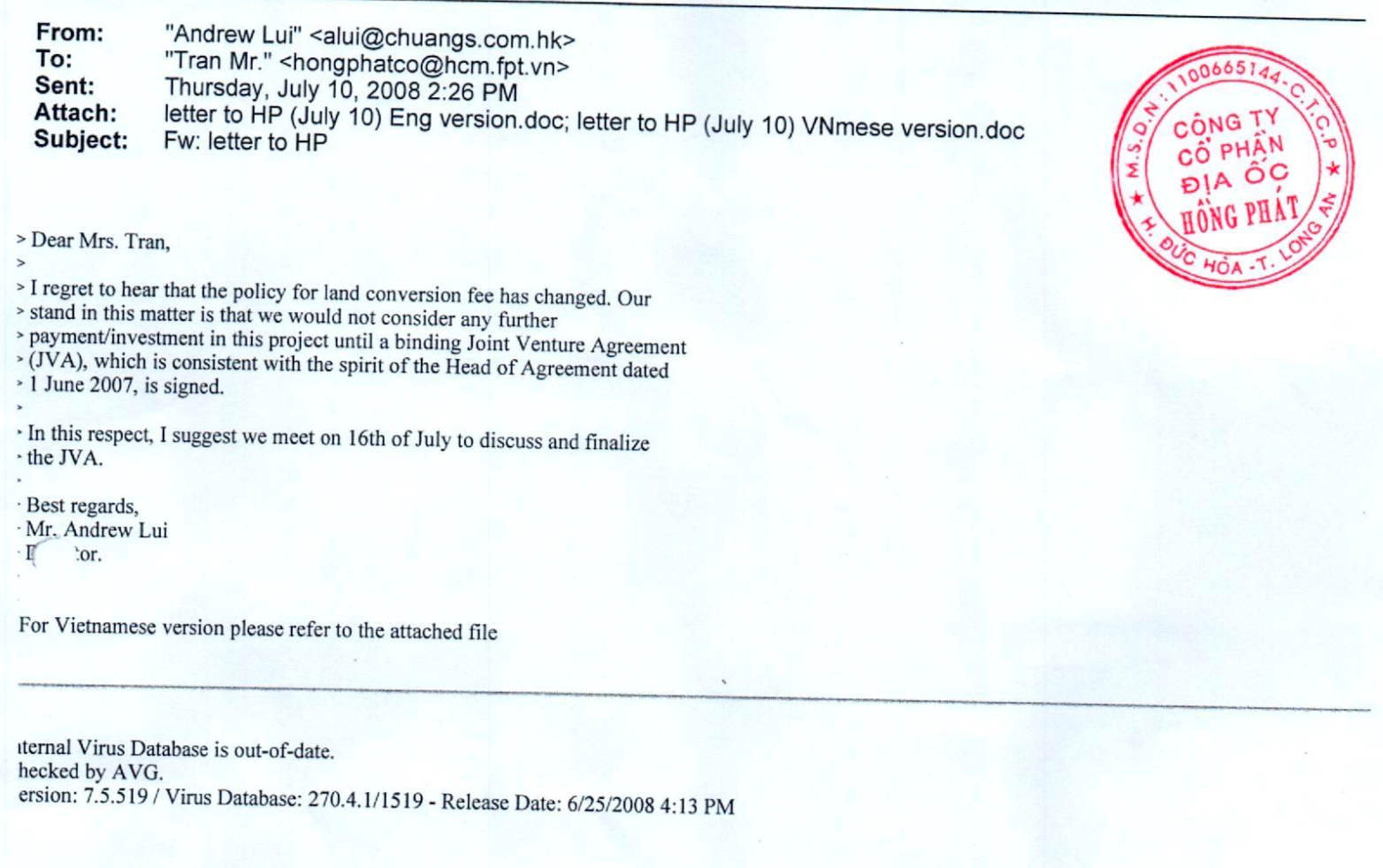 Tuy&ecirc;n bố &ldquo;Kh&ocirc;ng xem x&eacute;t bất k&igrave; khoản thanh to&aacute;n đầu tư n&agrave;o th&ecirc;m&rdquo; kh&ocirc;ng thể xem x&eacute;t&rdquo; của CPL gửi HP