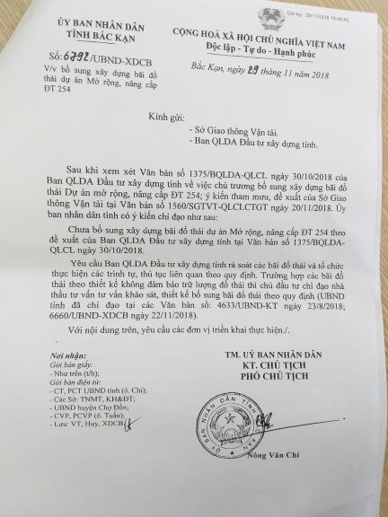 UBND tỉnh Bắc Kạn đ&atilde; c&oacute; văn bản b&aacute;c đề nghị của Ban Quản l&yacute; dự &aacute;n đầu tư x&acirc;y dựng tỉnh Bắc Kạn.