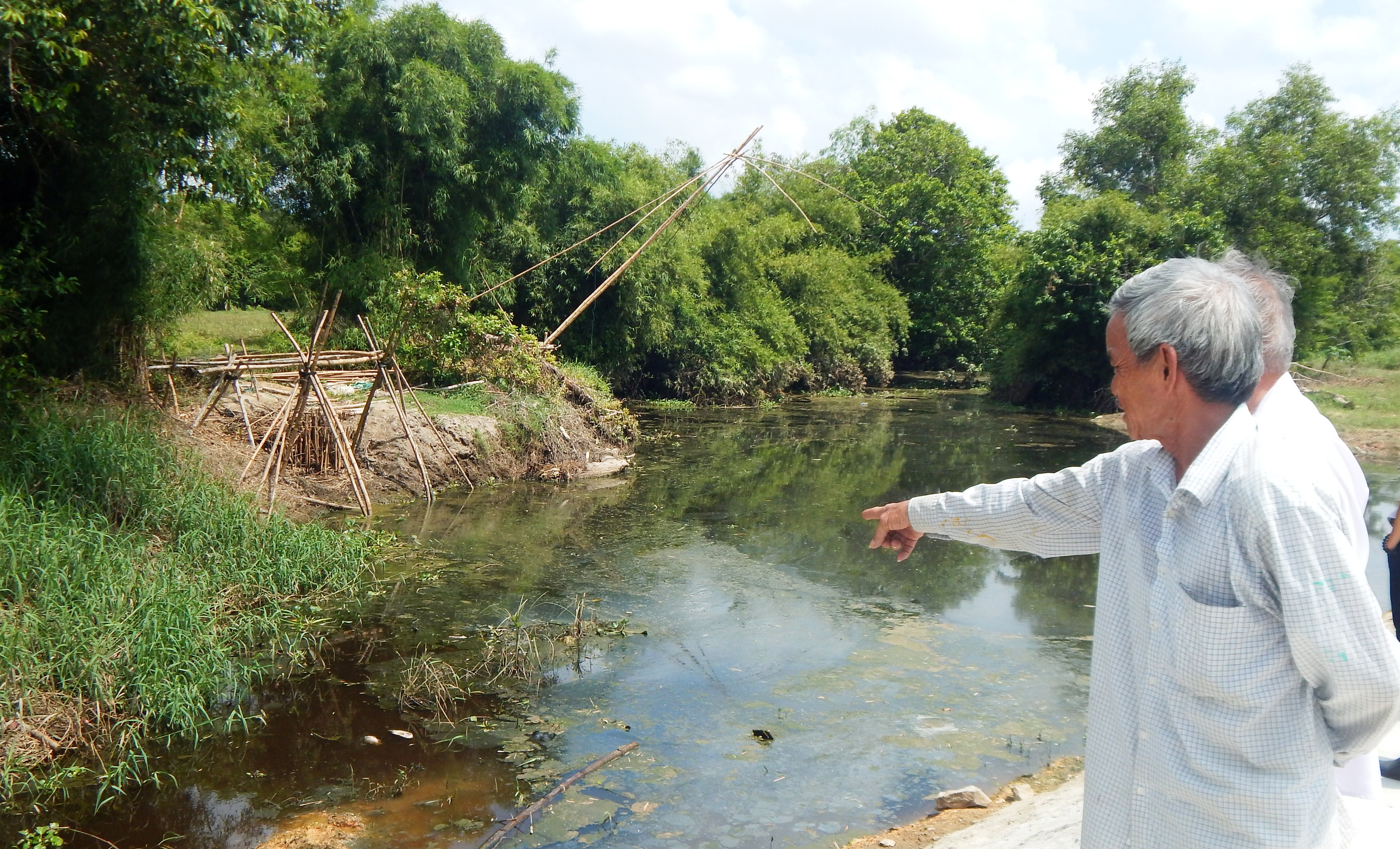 S&ocirc;ng bị &ocirc; nhiễm l&agrave;m thủy sản chết, bốc m&ugrave;i h&ocirc;i thối.