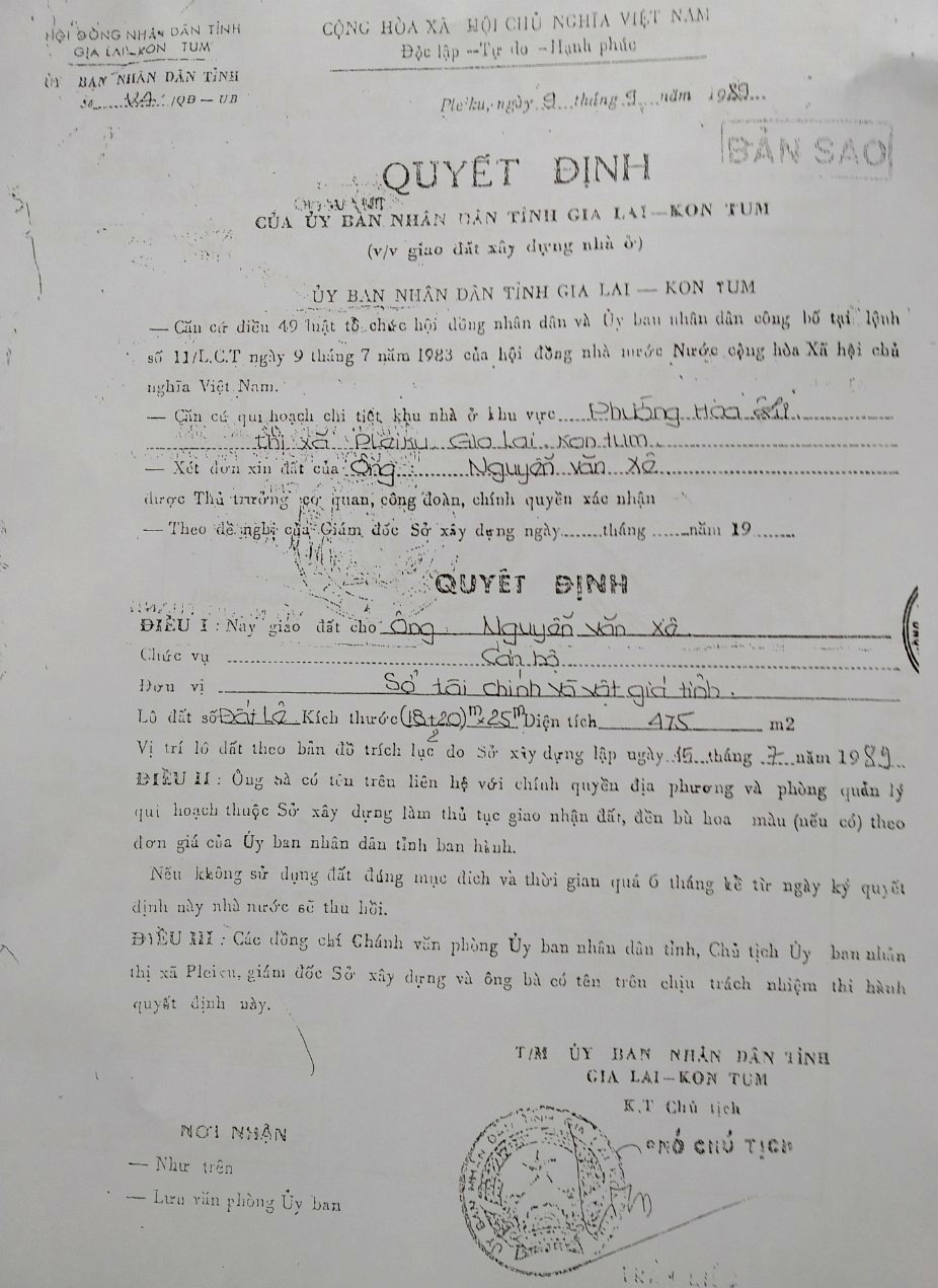 TP Pleiku, tỉnh Gia Lai: Lấy cớ cơ quan công quyền giải quyết sai, để “... la làng” (!)