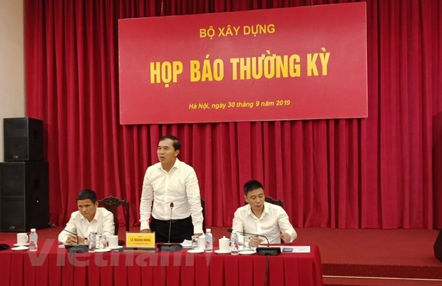 Họp b&aacute;o thường kỳ qu&yacute; 3/2019. (Ảnh: H&ugrave;ng V&otilde;/Vietnam+)