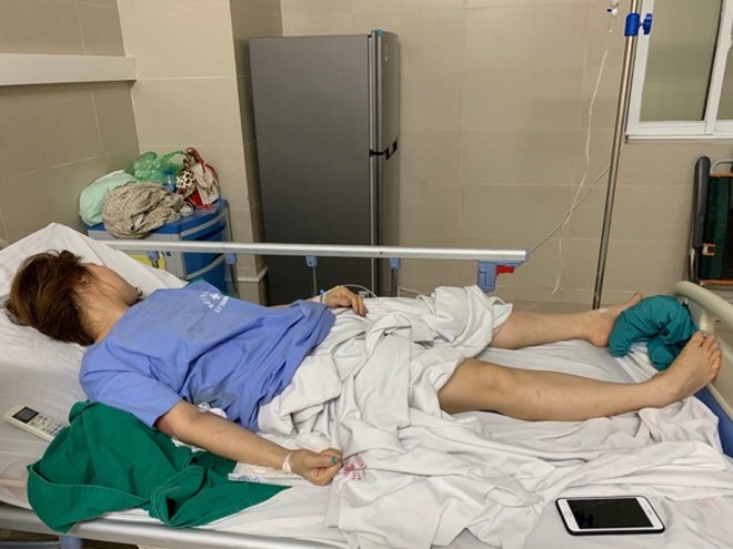 Bệnh nh&acirc;n H.T.B đang điều trị tại BV Thanh Nh&agrave;n