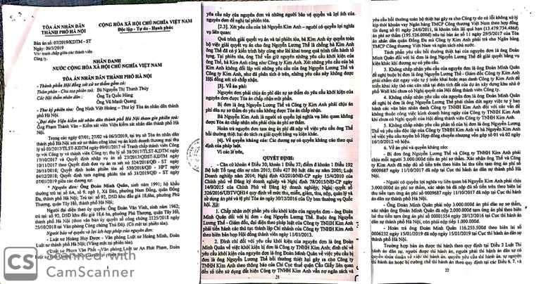 bản &aacute;n sơ thẩm số 07/KDTM-StT được TAND cấp cao khu vực H&agrave; Nội y &aacute;n tại bản &aacute;n ph&uacute;c thẩm số 13/2019-KDTM-PT