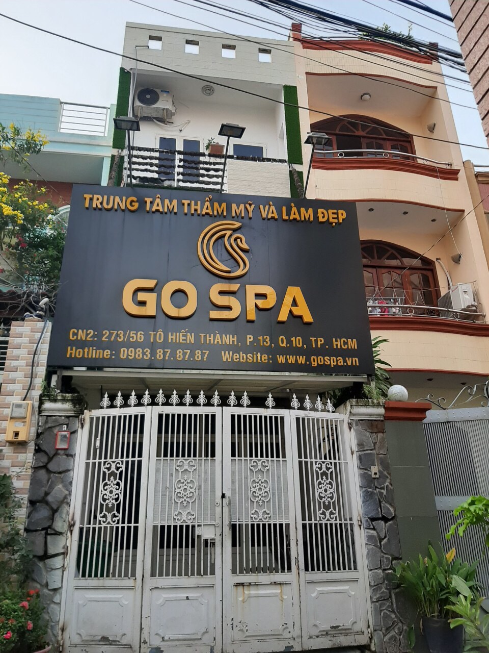 Cơ sở Go Spa tại địa chỉ 273/56 T&ocirc; Hiến Th&agrave;nh, phường 13, quận 10