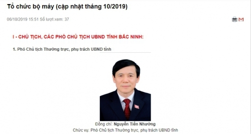 Bắc Ninh: Phó chủ tịch thường trực phụ trách ủy ban tỉnh