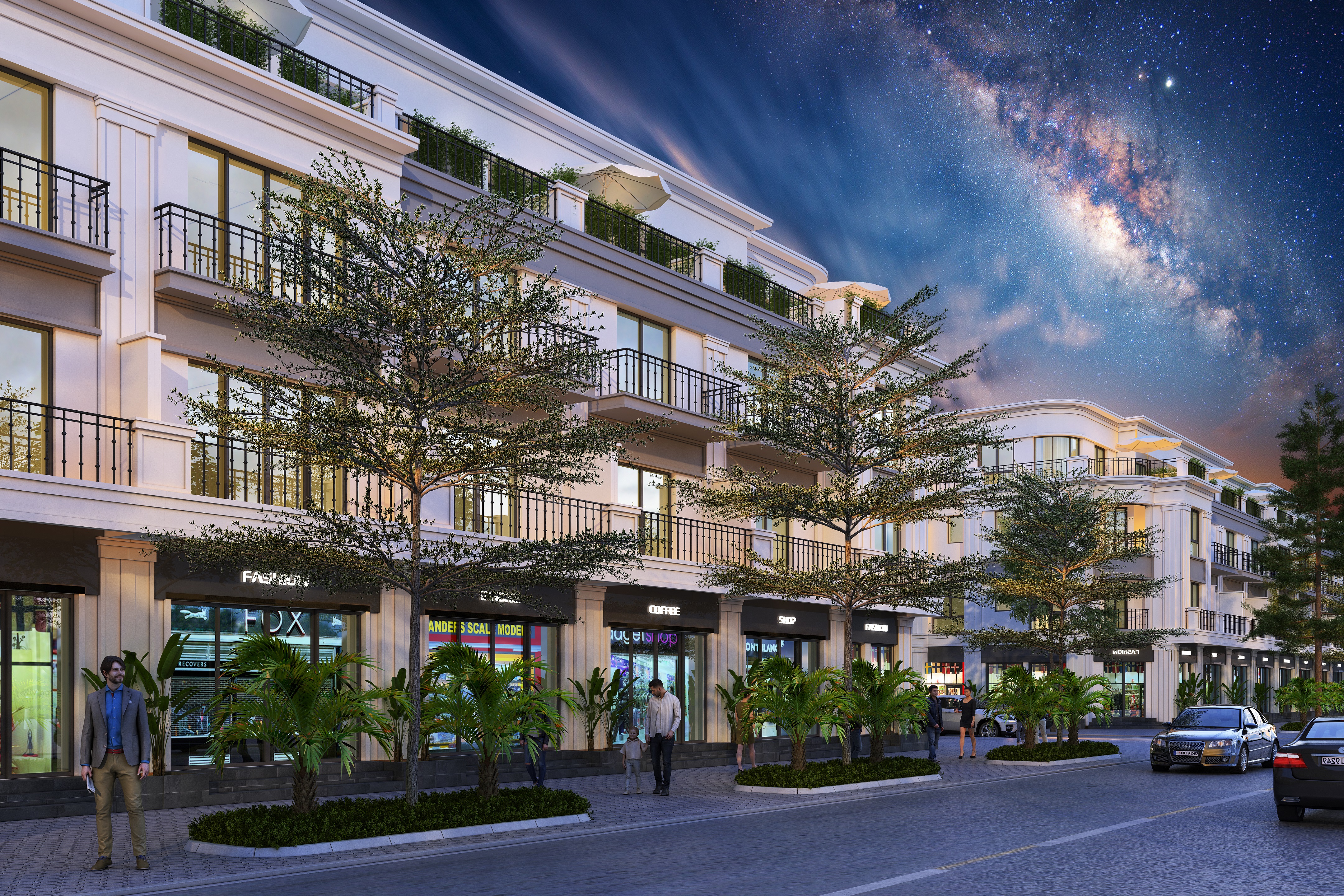 M&ocirc; h&igrave;nh d&atilde;y shophouse bao quanh khu đ&ocirc; thị FLC Olympia Lao Cai