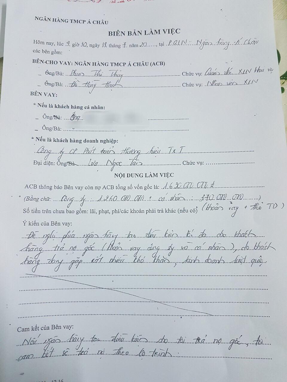 Ngân hàng Thương mại Cổ phần Á Châu: Có hay không việc dồn khách hàng vào bước đường cùng?