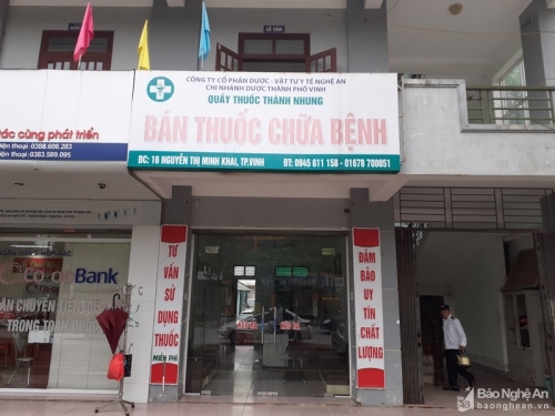 Nghệ An: Phạt và tước giấy phép hoạt động Chi nhánh Dược phẩm TP Vinh