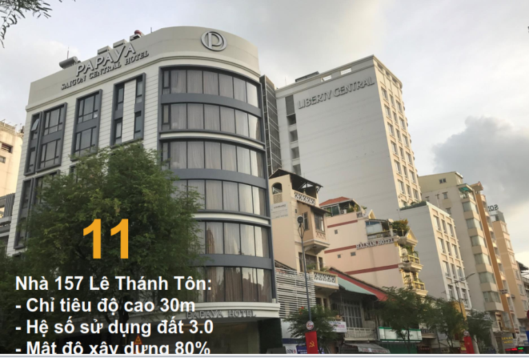 Nh&agrave; số 157 L&ecirc; Th&aacute;nh T&ocirc;n được n&acirc;ng chiều cao ch&aacute;p nhận nhiều