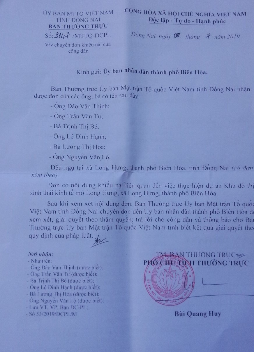 Trở lại vụ án xảy ra khi thực hiện Dự án KĐTSTKTM Long Hưng ở xã Long Hưng, TP Biên Hoà, tỉnh Đồng Nai: Có dấu hiệu bỏ lọt tội phạm