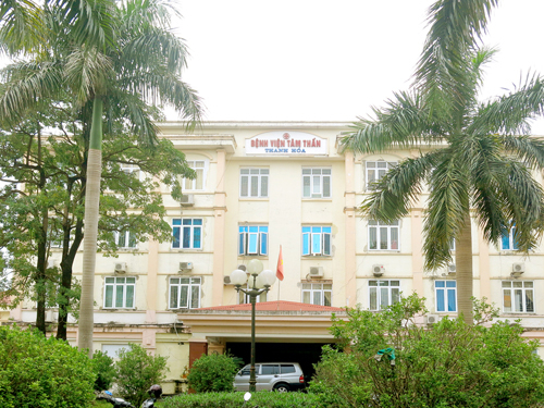 Bệnh viện T&acirc;m thần Thanh H&oacute;a, nơi c&aacute;c c&aacute;n bộ y, b&aacute;c sỹ bị bắt. Ảnh: VT