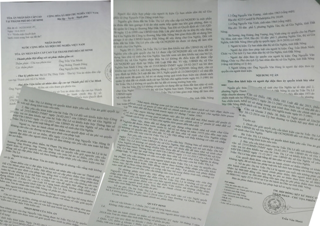 Bản &aacute;n ph&uacute;c thẩm của TAND Cấp cao tại TP Hồ Ch&iacute; Minh