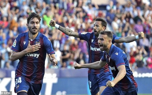 Thủng lưới 3 bàn trong 7 phút, Barca thua sốc trước Levante
