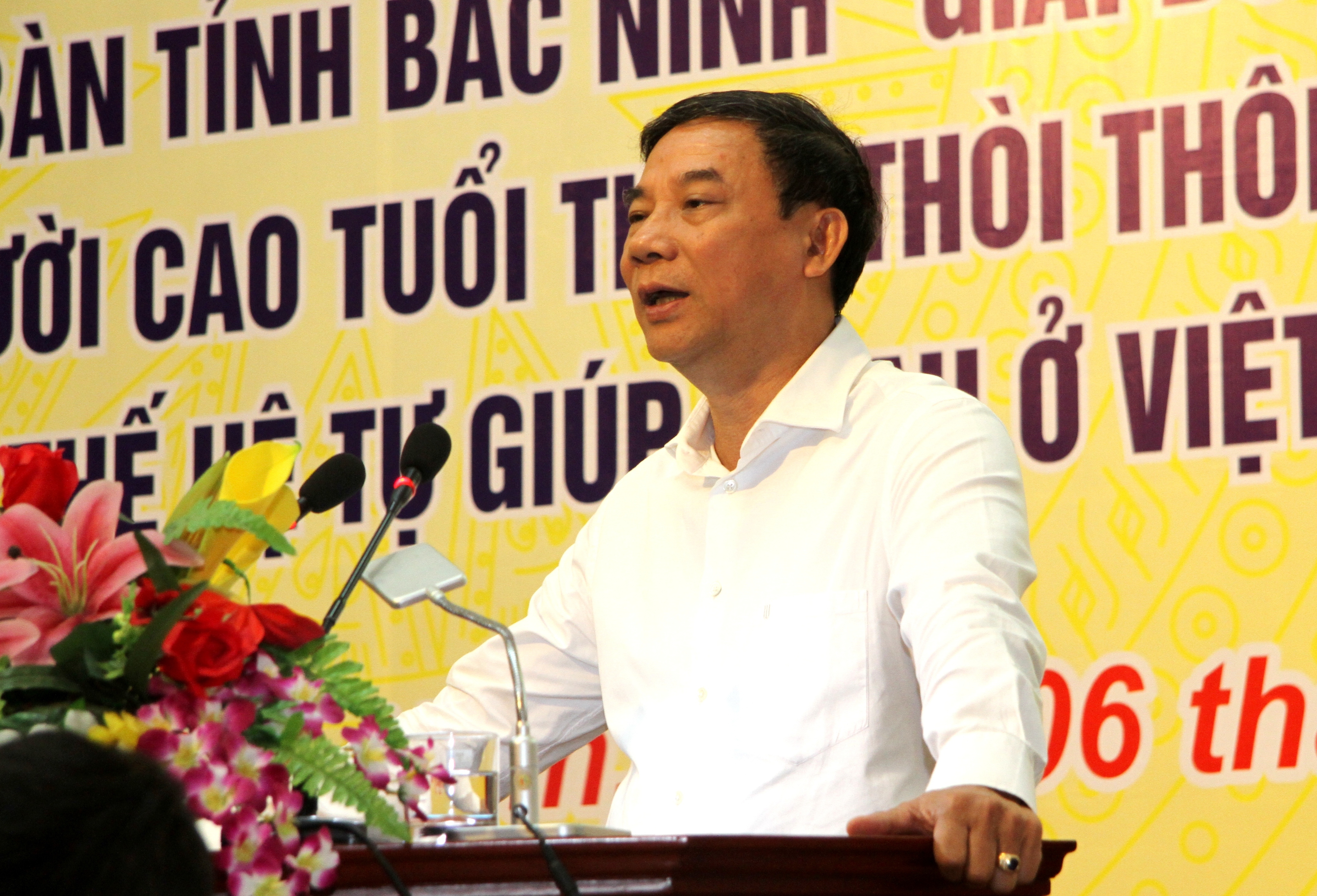 Ph&oacute; B&iacute; thư Thường trực Tỉnh ủy Bắc Ninh Nguyễn Hữu Quất ph&aacute;t biểu