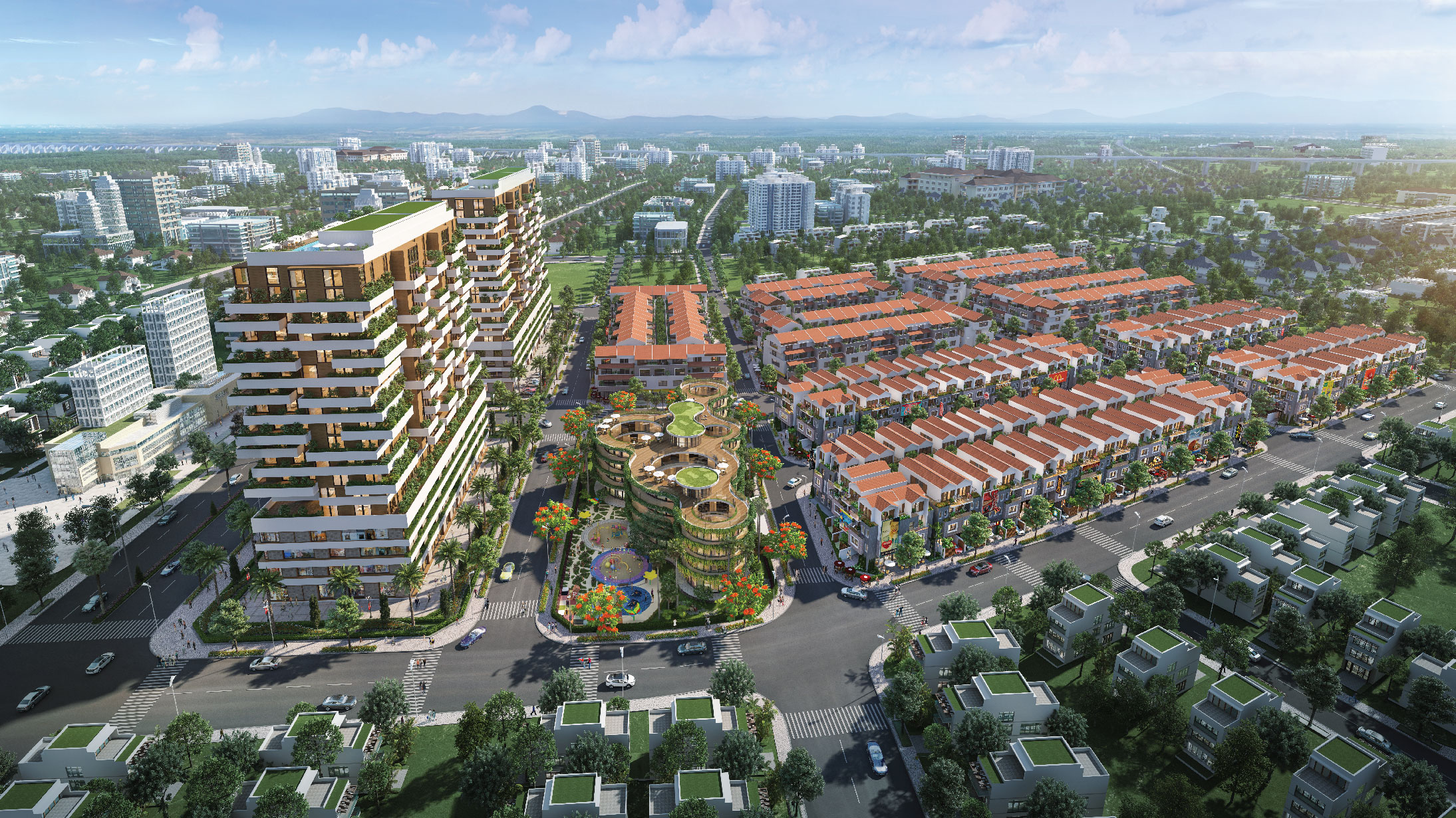 Phối cảnh tổng thể khu d&acirc;n cư Baria Residence