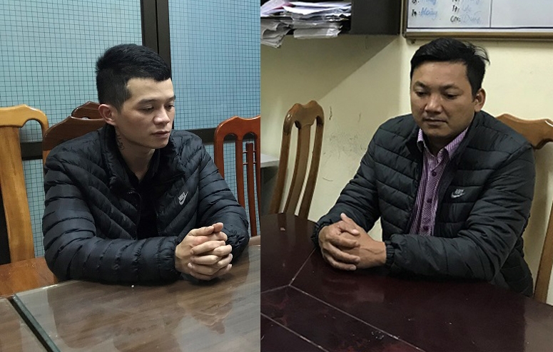 Lực v&agrave; Huy tại Cơ quan C&ocirc;ng An. Ảnh C&ocirc;ng an Lạng Sơn