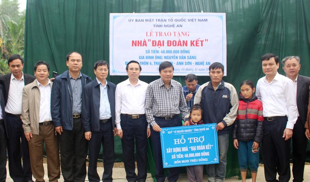Nghệ An: Hỗ trợ xây dựng nhà đại đoàn kết cho hộ nghèo