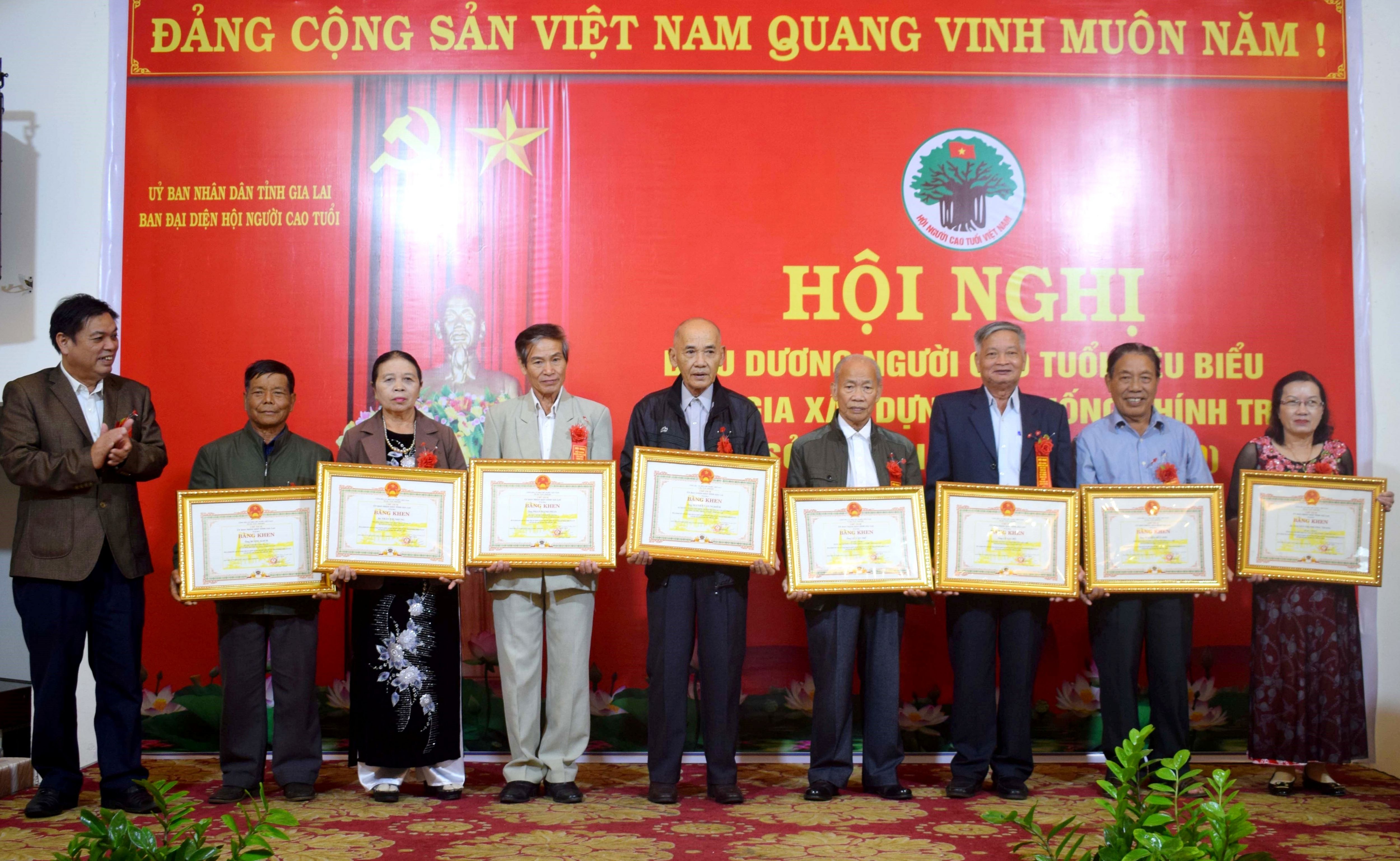 L&atilde;nh đạo tỉnh trao Bằng khen UBND tỉnh cho c&aacute;c c&aacute; nh&acirc;n xuất sắc