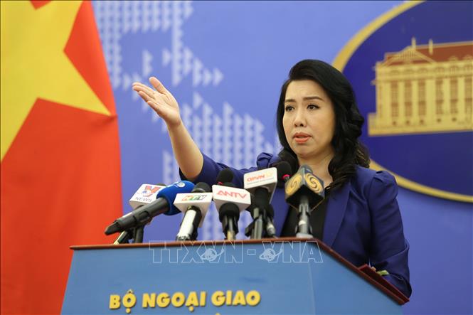 Người ph&aacute;t ng&ocirc;n Bộ Ngoại giao L&ecirc; Thị Thu Hằng. Ảnh: Dương Giang/TTXVN