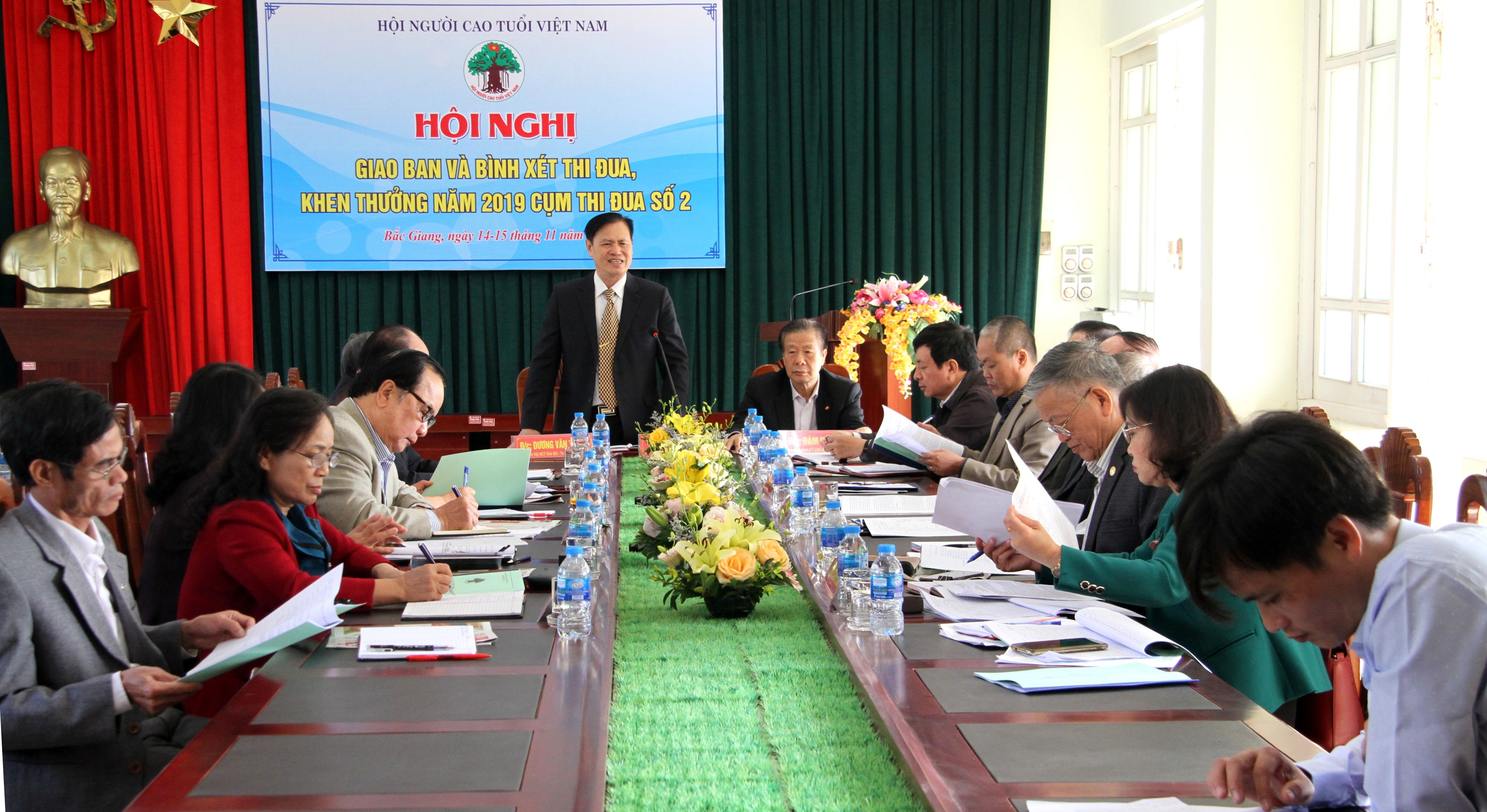 &Ocirc;ng Dương Văn Trọng, Chủ tịch Hội NCT tỉnh Bắc Giang, Cụm trưởng chủ tr&igrave; phần thảo luận
