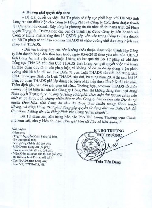 Viết tiếp bài “Vụ tranh chấp Dự án Khu dân cư cao cấp và Trường đua ngựa 500ha ở Long An”: Cảnh báo việc can thiệp trái pháp luật vào tranh chấp doanh