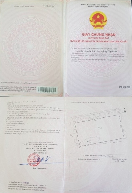 Chưa b&ocirc;̀i thường h&ocirc;̃ trợ đ&acirc;́t cho d&acirc;n, nhưng C&ocirc;ng ty CP Nhà máy v&ocirc;i c&ocirc;ng nghi&ecirc;̣p Nghi Sơn vẫn được cấp sổ đỏ