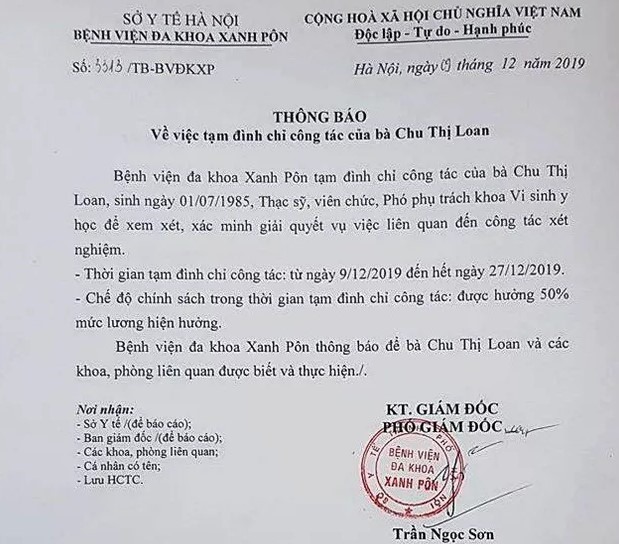 Tạm đ&igrave;nh chỉ 3 c&aacute; nh&acirc;n li&ecirc;n quan vụ việc. Ảnh: VTV24
