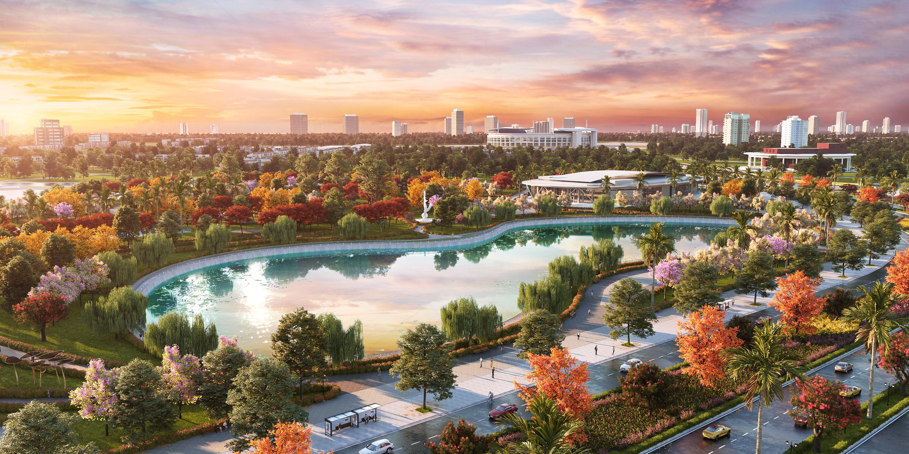 Ngay &ldquo;dưới ch&acirc;n&rdquo; th&aacute;p căn hộ cao cấp 44 tầng The Matrix One sẽ l&agrave; c&ocirc;ng vi&ecirc;n 14 ha