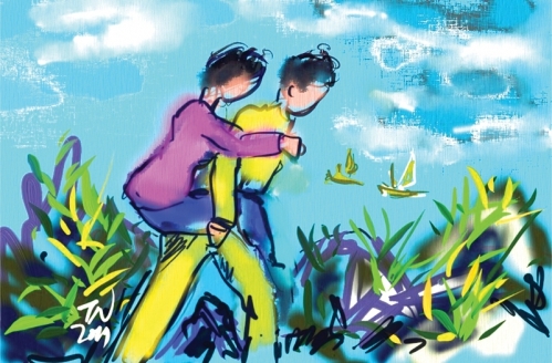 Vỏ ốc đánh rơi