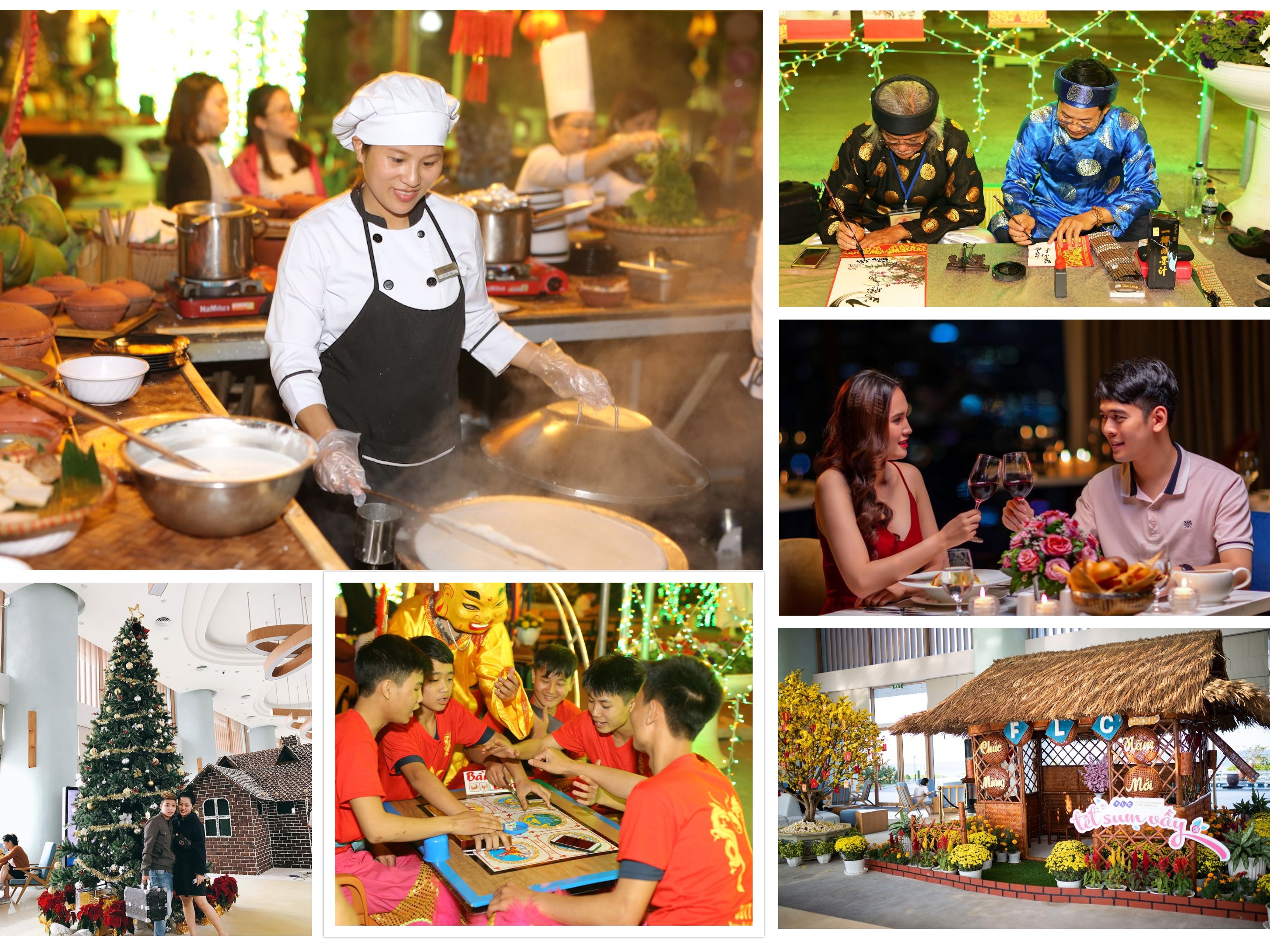 Ảnh 2: C&aacute;c khu nghỉ dưỡng biến h&oacute;a th&agrave;nh kh&ocirc;ng gian đa sắc m&agrave;u m&ugrave;a lễ hội