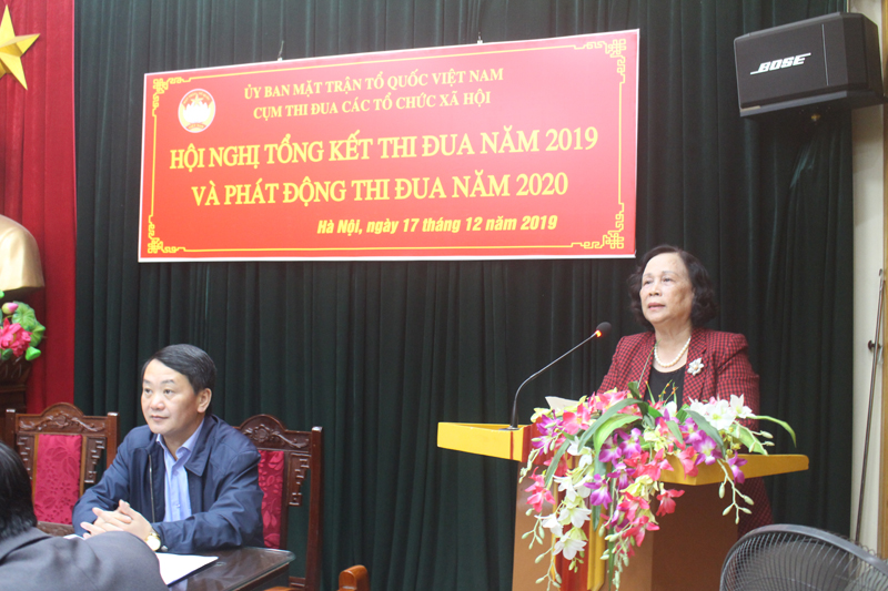 Chủ tịch TƯ Hội NCT Phạm Thị Hải Chuyền ph&aacute;t biểu tại Hội nghị