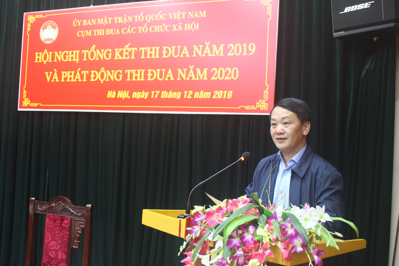 Ủy vi&ecirc;n TƯ Đảng, Ph&oacute; chủ tịch, Tổng thư k&iacute; UBTƯMTTQ Việt Nam Hầu A Lềnh ph&aacute;t biểu chỉ đạo Hội nghị