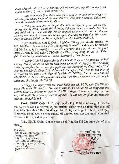 TP Hồ Chí Minh: Bao giờ  lãnh đạo quận 12 giải quyết cho cụ bà vợ Liệt  sĩ?