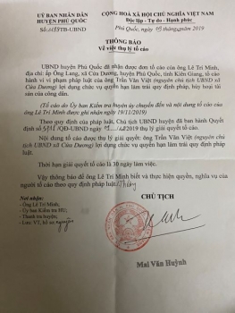 Xã Cửa Dương, huyện Phú Quốc, tỉnh Kiên Giang: Sao xây dựng trên đất nông nghiệp, đất đang có tranh chấp?