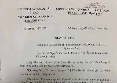 Công an tỉnh Vĩnh Long: Vì sao chưa xem xét, xử lí tin tố giác tội phạm?
