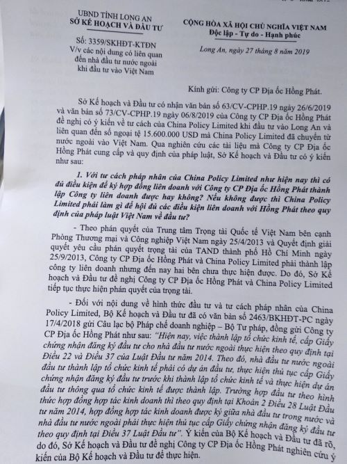   “Vụ tranh chấp Dự án Khu dân cư cao cấp và Trường đua ngựa 500ha ở Long An”: Thấy gì sau 1 năm Bộ Tư pháp tháo gỡ “vướng mắc”?