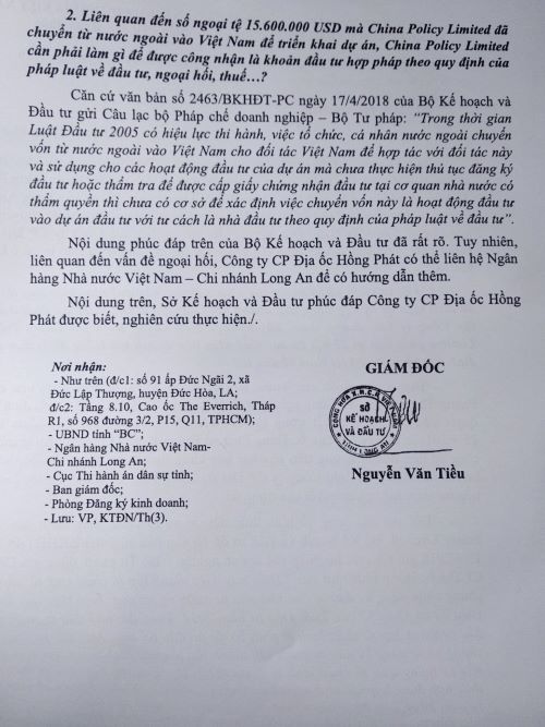   “Vụ tranh chấp Dự án Khu dân cư cao cấp và Trường đua ngựa 500ha ở Long An”: Thấy gì sau 1 năm Bộ Tư pháp tháo gỡ “vướng mắc”?