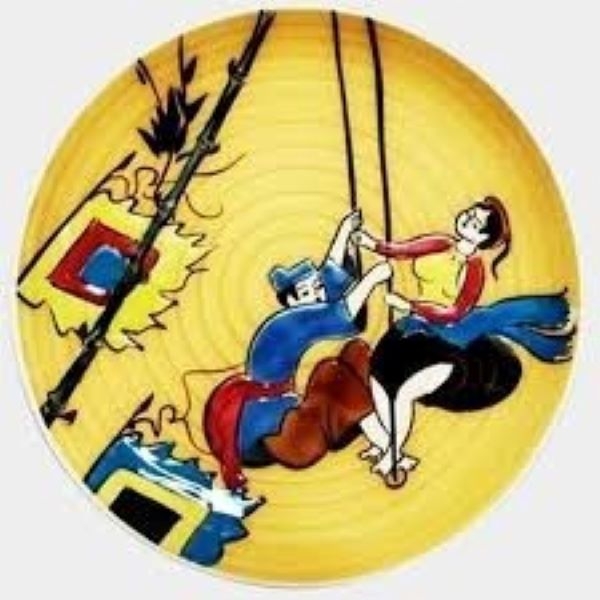 Tranh dân gian Hội dánh đu tiên trông lễ hội mùa Xuân