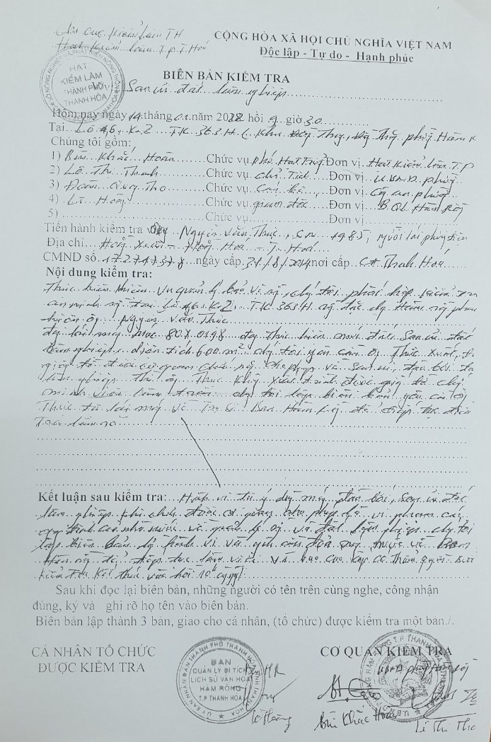 Thanh Hóa: Cần xử lý nghiêm đối tượng múc đất lâm nghiệp và chặt phá rừng đặc dụng
