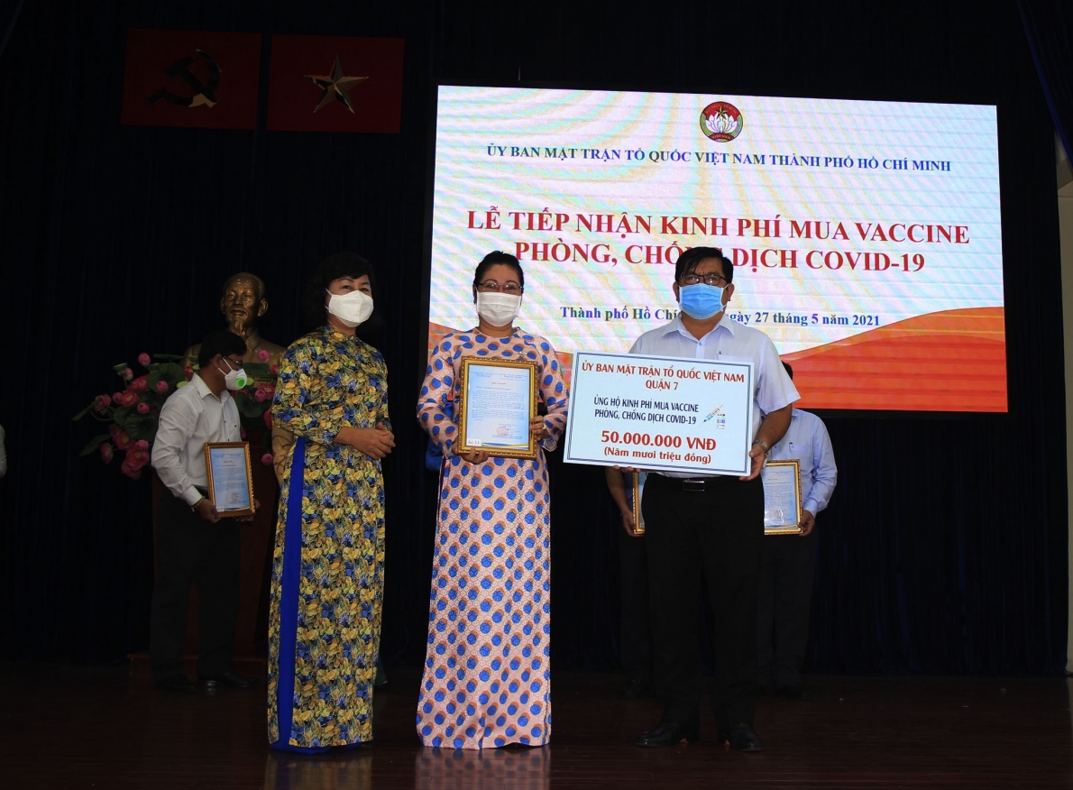 Mặt trận Tổ quốc TP Hồ Chí Minh tiếp nhận hơn 2.077 tỷ đồng mua Vaccine phòng, chống dịch Covid-19
