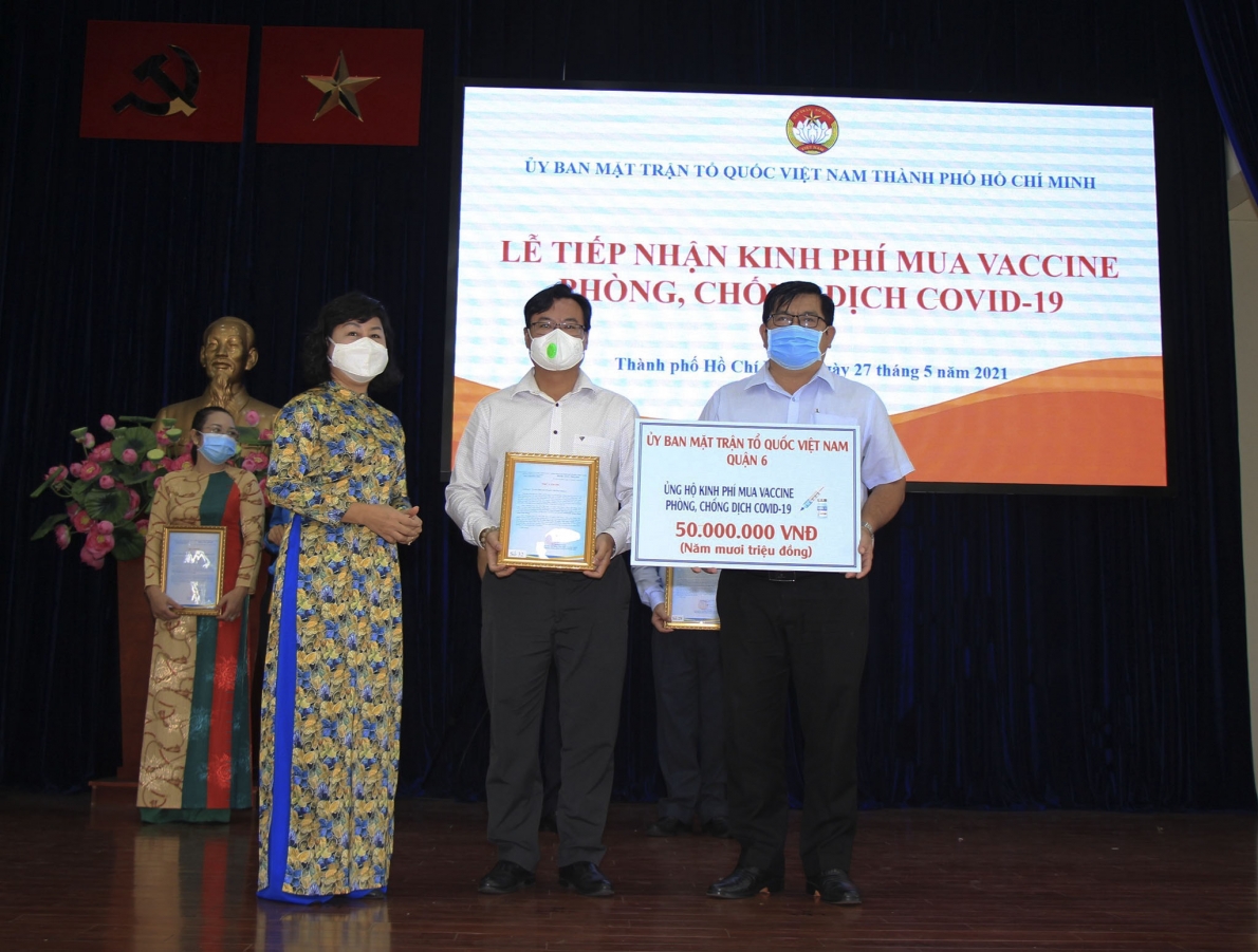 Mặt trận Tổ quốc TP Hồ Chí Minh tiếp nhận hơn 2.077 tỷ đồng mua Vaccine phòng, chống dịch Covid-19