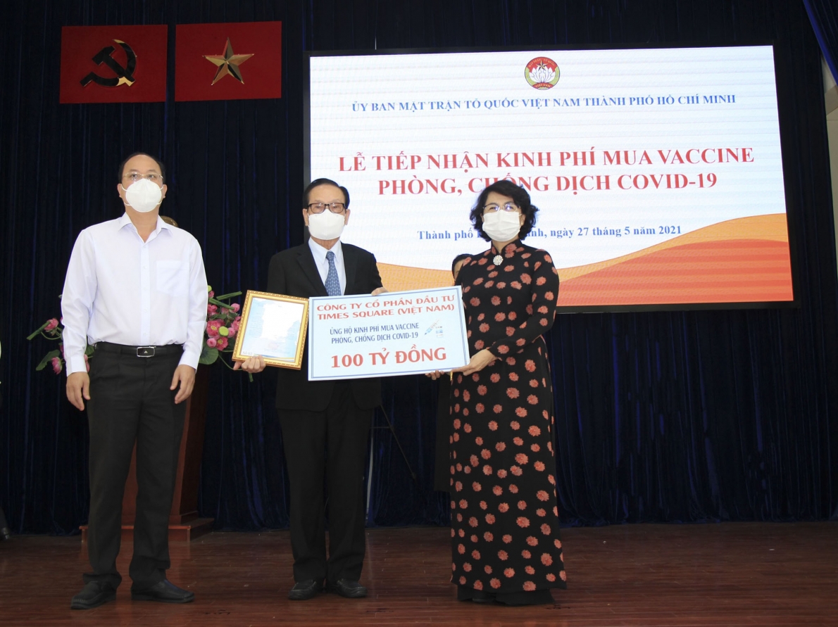 Mặt trận Tổ quốc TP Hồ Chí Minh tiếp nhận hơn 2.077 tỷ đồng mua Vaccine phòng, chống dịch Covid-19
