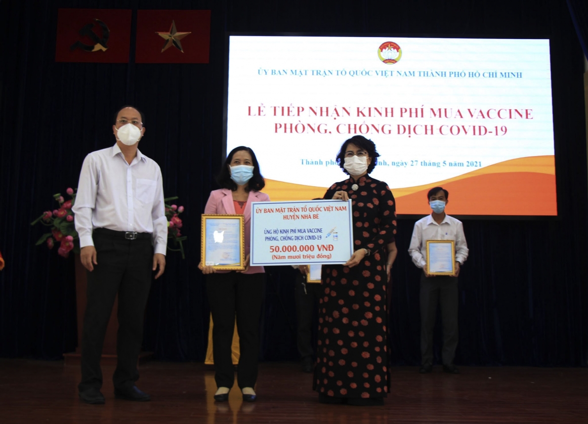 Mặt trận Tổ quốc TP Hồ Chí Minh tiếp nhận hơn 2.077 tỷ đồng mua Vaccine phòng, chống dịch Covid-19