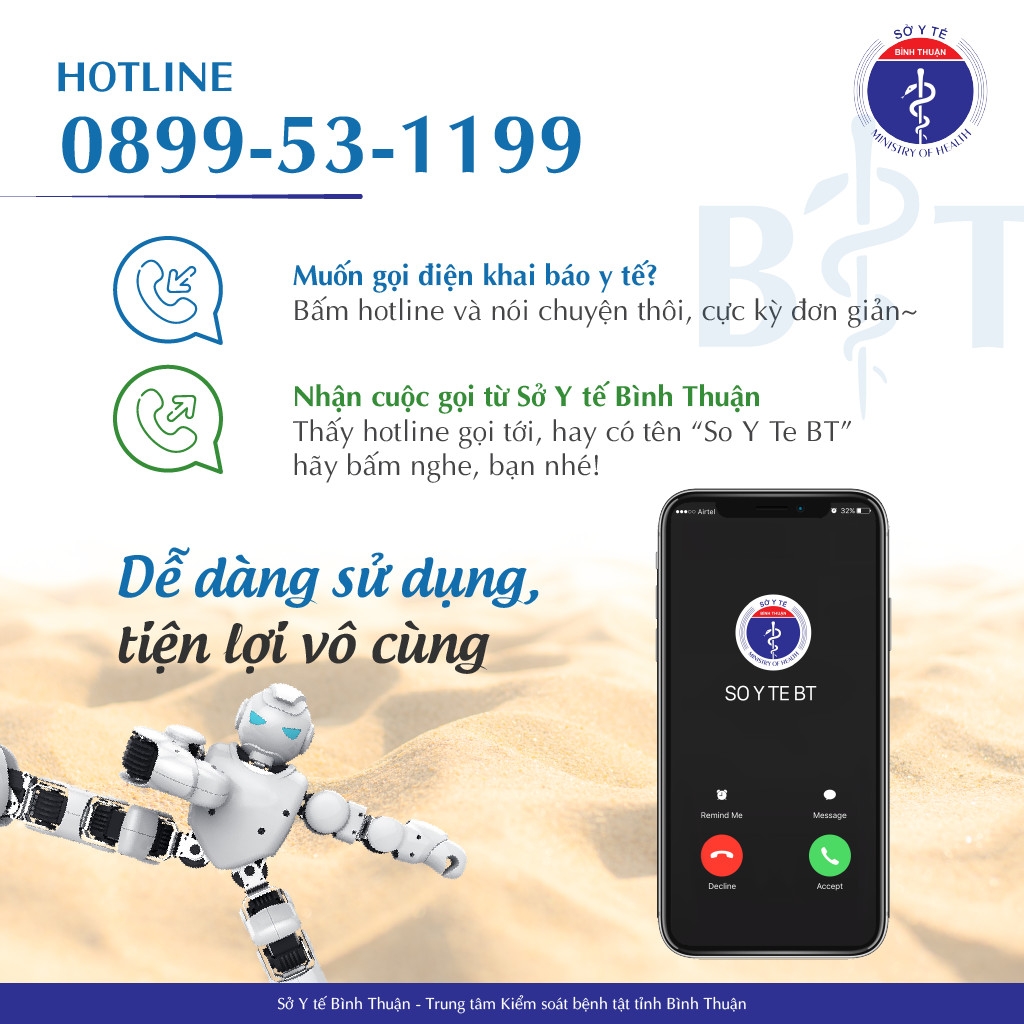 Tỉnh Bình Thuận: Triển khai triển khai hệ thống “Robot call” trong truy vết phòng chống dịch Covid-19